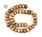 The Bead Chest Kenya Light Brown Bone Beads Large 22mm African Round Large Hole 24-26 Inch Strand Handmade